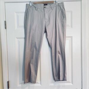 UNTUCKit Men Chino Pants 35x26.5 Gray Stretch Cotton Straight Flat Front #40068